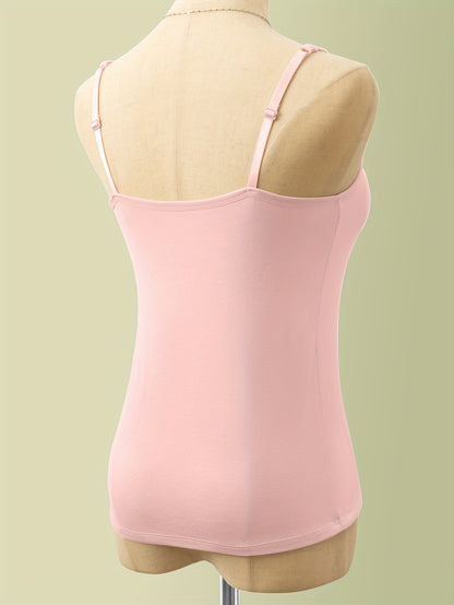 Women'S One-Piece Summer Loungewear Featuring Integrated Bra Padding, Camisole Style, Wire-Free