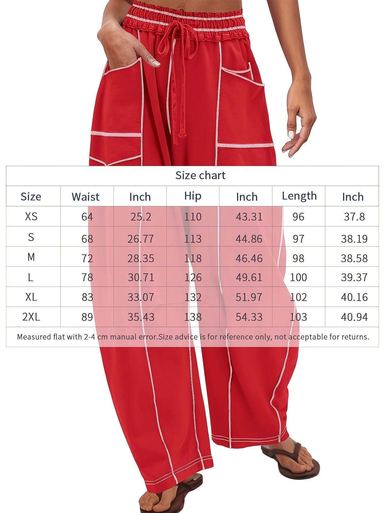Women'S Loose Wide Leg Pants Casual Summer Wide Leg Pants Drawstring Waist Casual Pants