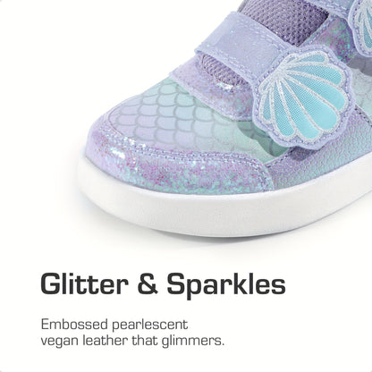 DREAM PAIRS KIDS Girls Shoes The Shell Pattern Shines Brightly Toddler Sneakers Kids High Top Shoes Casual Walking Shoes