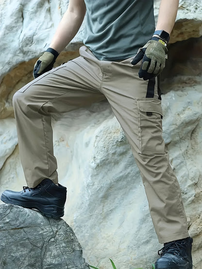 Men'S Tactical Cargo Pants - Quick-Dry Lightweight, Multi-Pocket Design, Regular Fit for Hiking, Camping, Outdoor Adventures (Belt Not Included), Hiking Pants, Adventure Clothing, Rugged Style, Scratchresistant Material, Utility Trousers