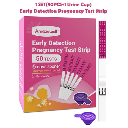 HCG Pregnancy Test Strips Kit - 25 50 or 100-Piece Home Test Options