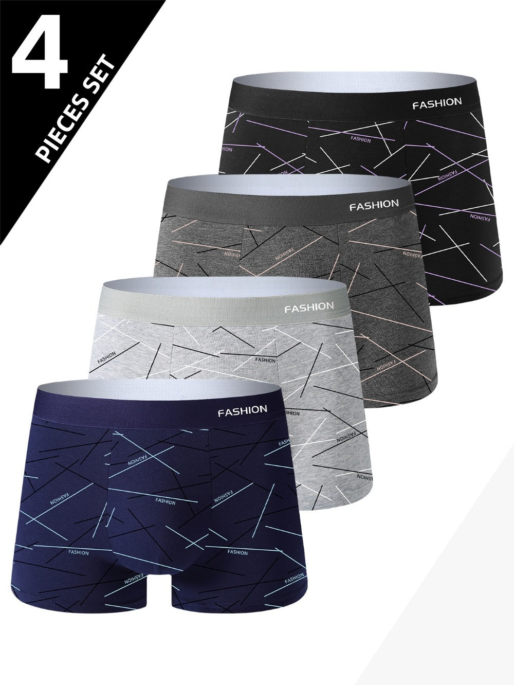 Men's Boxer Briefs - Breathable 4 Pack Classic 541989
