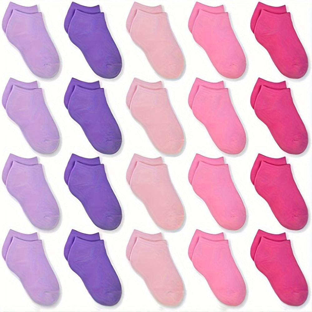 Kids' Breathable School Socks - 20-Pair Pack