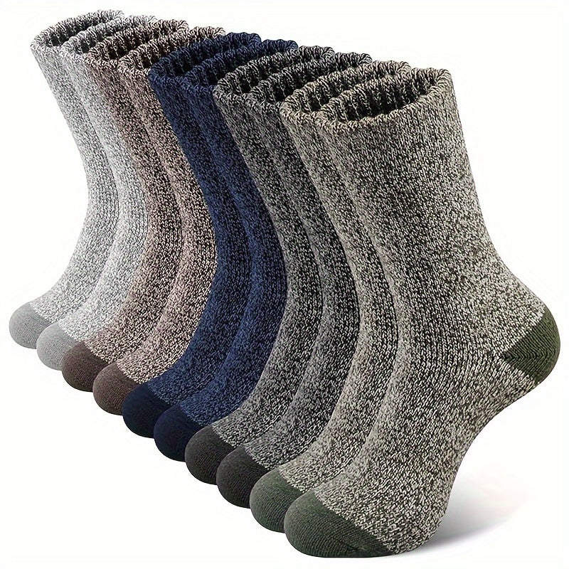 5 Pairs Merino Wool Socks Men'S, Super Thick Men'S Hiking Socks Thermal Wool Socks for Cold Weather (7-13)