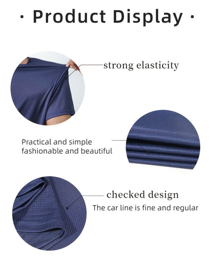 5pcs Men's Breathable Stretchable Sports T-Shirts - 100% Polyester Round Neck Short Sleeve Gym Tees Suitable for Running, Fitness Training, Casual Wear, Machine Washable Athletic Shirts with Regular Fit for Workout & Everyday Use