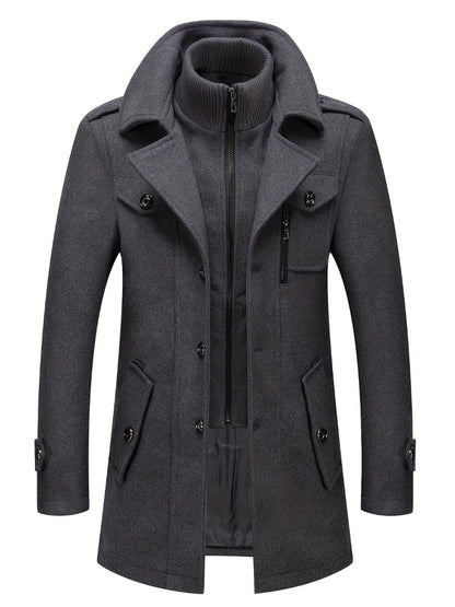 Men's Versatile Fleece Single-Breasted Coat