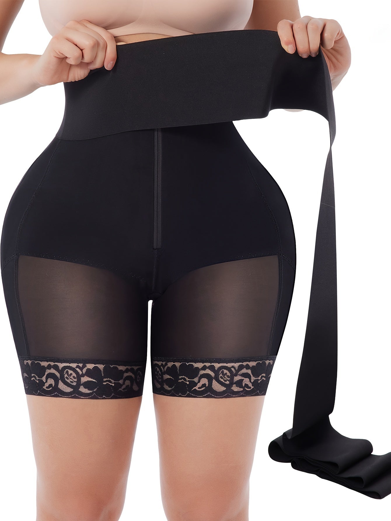 2-in-1 Women' Tummy Trimmer & Waist Trainer Shapewear Suitable for Tummy Control, Postpartum,, Body Shaper Bodysuit, Hand Washable, No Chest Pads, Medium Underwear for Gym, Casual Attire