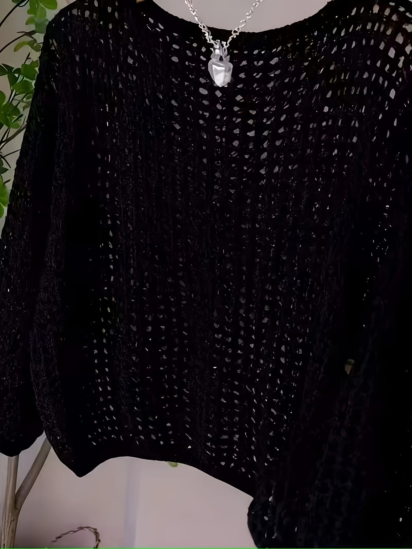 2026 Women'S Hollow Out Sweater Cardigan Long Sleeve Open Front Crochet Cover Up Lightweight Casual Layering Outerwear Soft Top For Spring Fall Winter Resort Wear