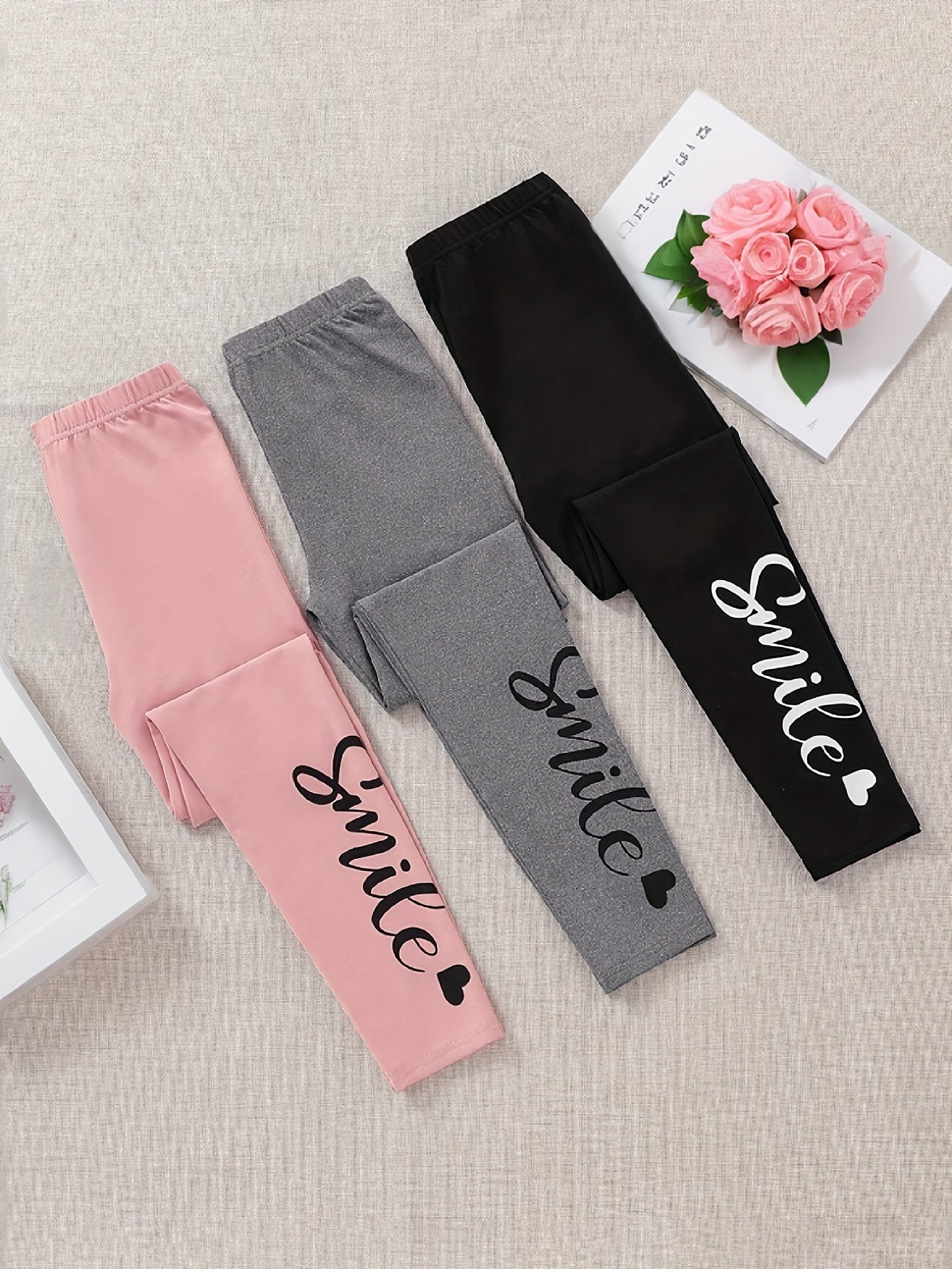 Multi-pack of letter-printed tights, suitable for -8