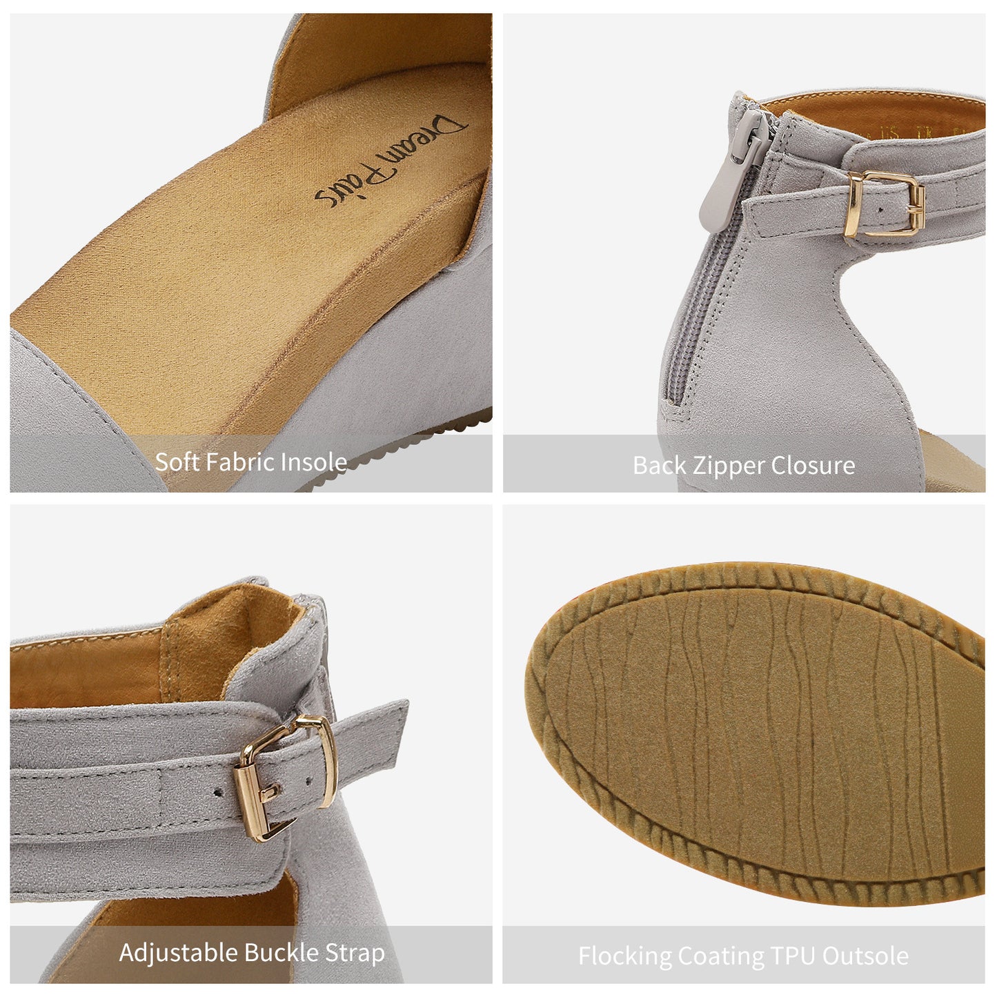 Women's Summer Shoes, Women's Platform Wedge Sandals, Open Toe Buckle Ankle Strap Sandals Stylish & Versatile, Durable & Long-lasting, Versatile and Stylish for weddings, shopping, dating, Office, with wrap dresses, jeans, skirts, shorts, jumpsuits