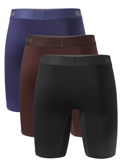 Men's Long Modal Underwear Top Opening Moisture Wicking Soft and Comfortable Extended Sports Underwear Boxer Brief