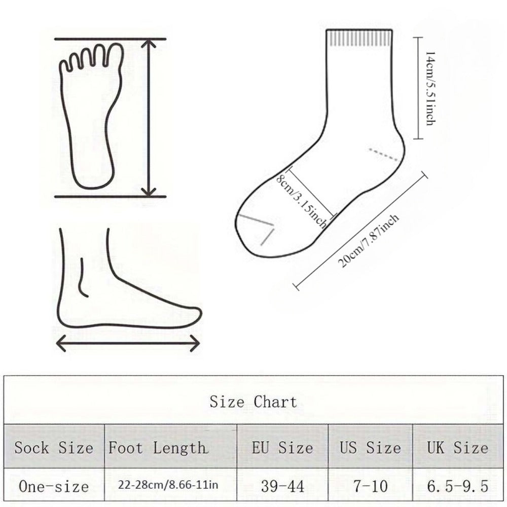 Men's Cute Print Crew Socks - 6-Pair Pack
