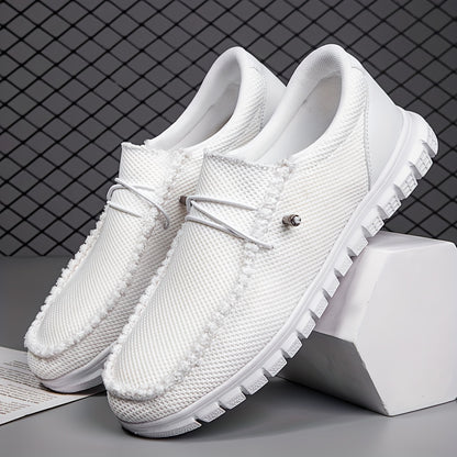 Men's Lightweight Casual One-step Sneakers Non-slip And Breathable for Running And WalkingLace-free Round Toe DesignPure ColorAll-season Wearability - 9920