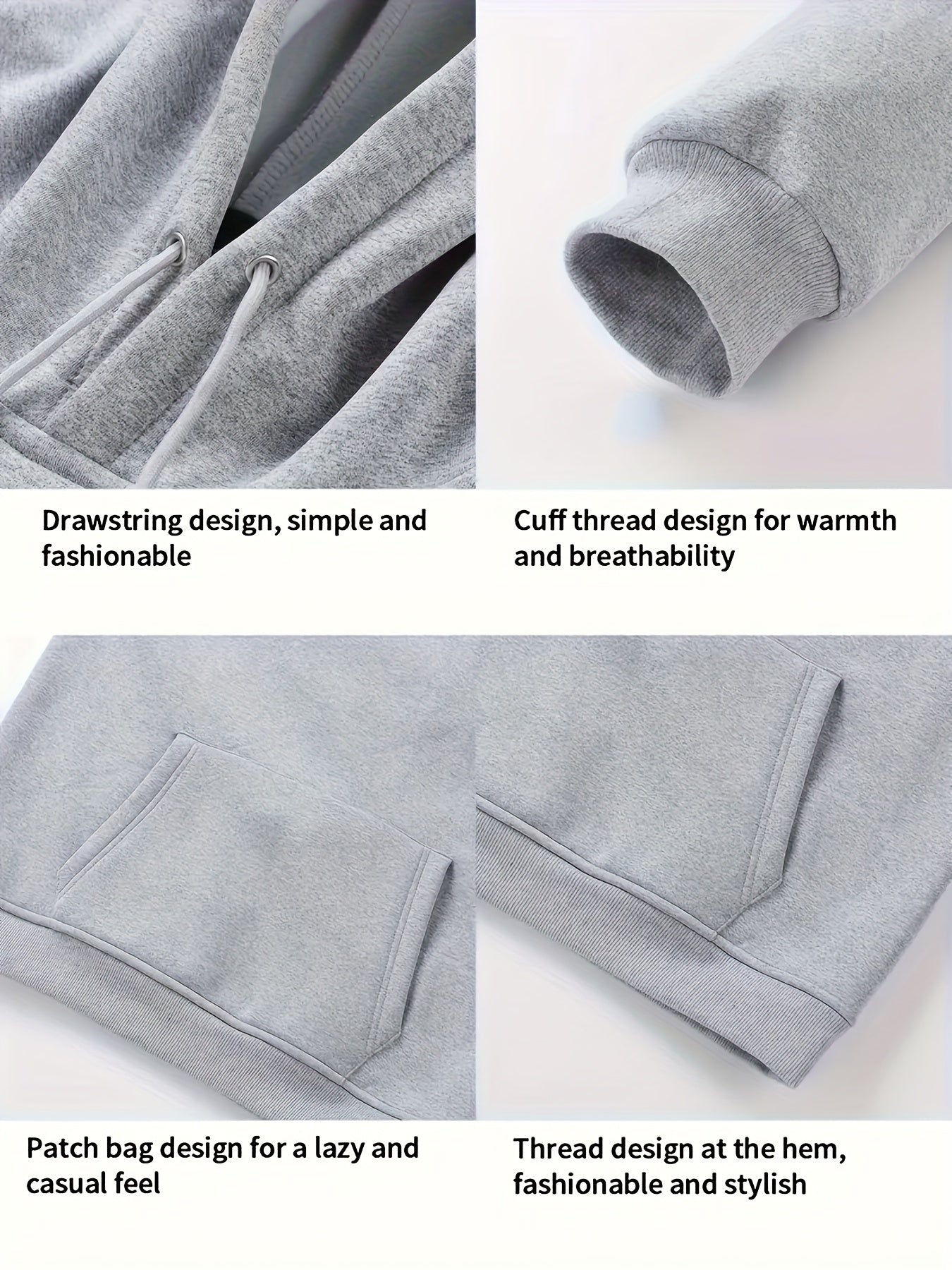 Men's Heating Hoodie with 9 Heating Zones, Electric Heating Sweatshirt, Winter Thermal Pullover Sweater Fall/Winter Essential Hoodie (Battery Not Inculded)