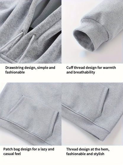 Men's Heating Hoodie with 9 Heating Zones, Electric Heating Sweatshirt, Winter Thermal Pullover Sweater Fall/Winter Essential Hoodie (Battery Not Inculded)