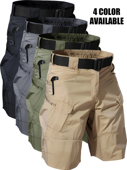 2pcs Cargo Shorts for Men Outdoor Casual Hiking Work Shorts with Multi-Pocket (No Belt)