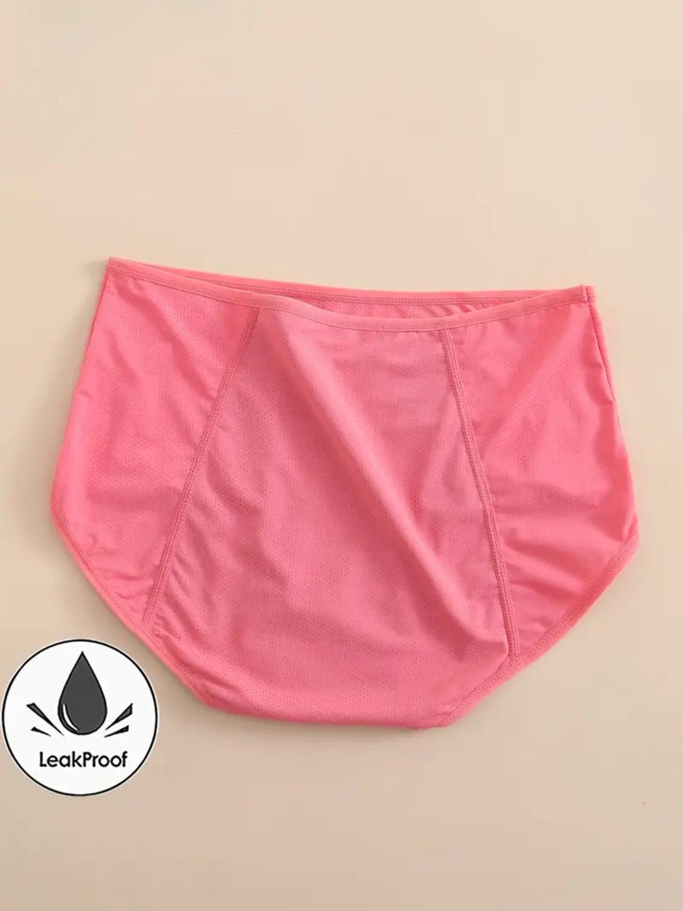 6pcs Plus Size Women'S Leakproof Period Panties - High Waist, Tummy Control, Stretchy Nylon Blend, Solid Color