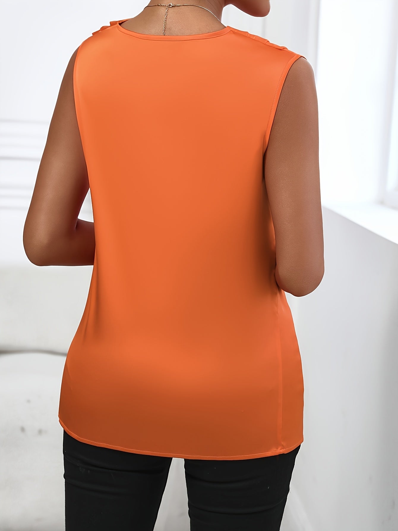 Bright And Lively Solid Color Sleeveless Top - Stylish Design for Summer, Casual, Airy, Soft, And Comfy Daily Wear for Women