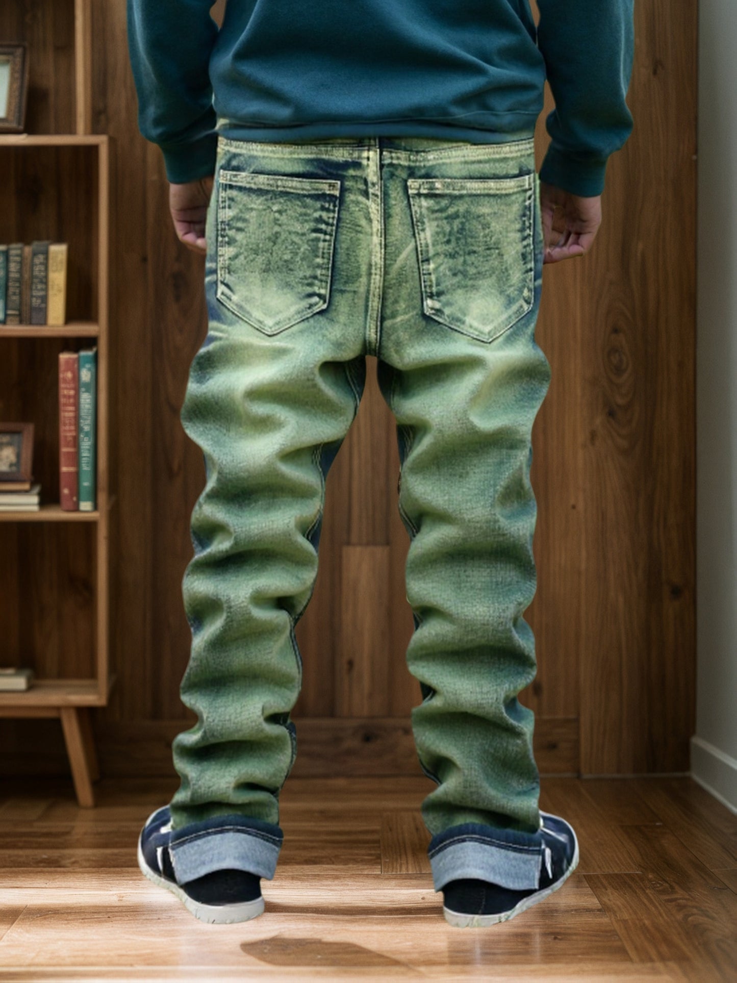 European And American Fashion Trends! Men's Slim Fit Jeans with Trendy Distressed Design, Elastic Fabric, Slim Fit with Elasticity, Street Style Pants, Suitable for All Seasons