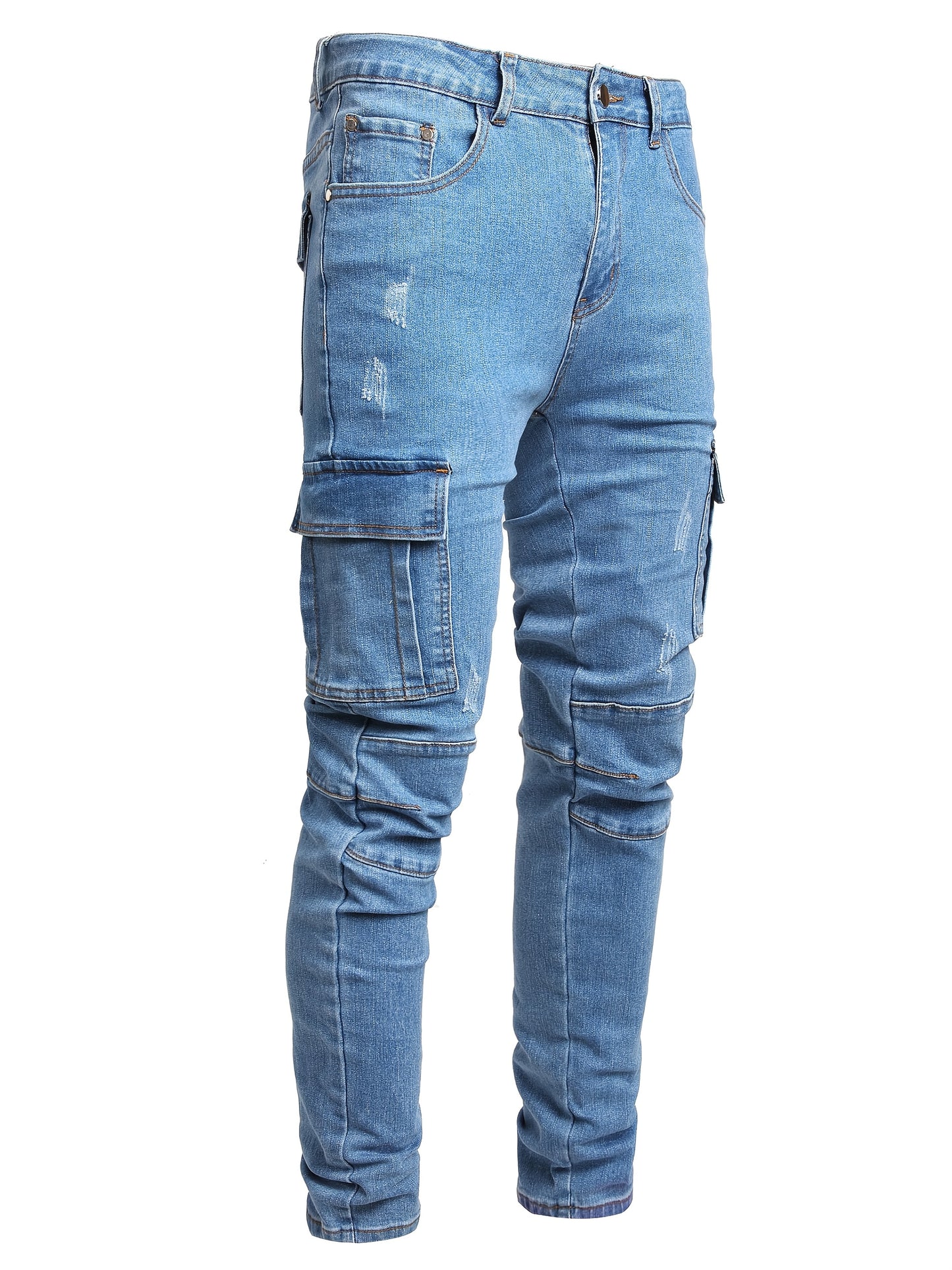 Men'S Slim Fit Jeans Stretch Ripped Skinny Jeans for Men, Fashion Straight Leg Comfort Flex Waist Casual Pants, Pants for Men, Pantalones Para Hombr, Mens Sweatpants