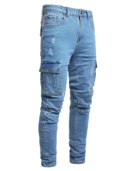 Men'S Slim Fit Jeans Stretch Ripped Skinny Jeans for Men, Fashion Straight Leg Comfort Flex Waist Casual Pants, Pants for Men, Pantalones Para Hombr, Mens Sweatpants