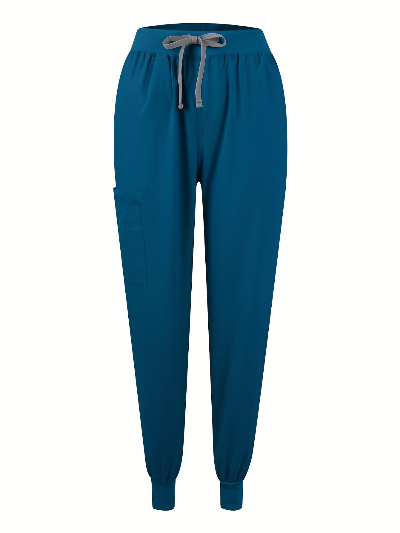 [Breathable Scrubs Set] Scrubs Top And Pants Unisex Breathable Quick Drying Scrubs Uniform Women And Man Scrubs Set V-Neck Top T-Shirt And Tapered Leg Jogger With Drawstring Nursing Uniforms Set Suitable For Pet Hospitals, Dental Clinics, Nursing Work, Et