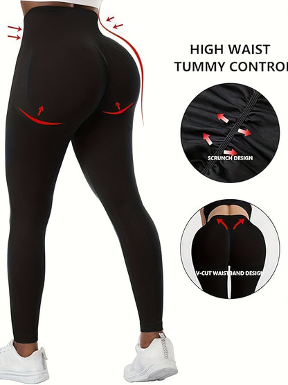1pc Soft Leggings for Women, High Waisted Tummy Control Yoga Pants, Non-See Through Workout Yoga Pants, Running Yoga Leggings for Women Thanksgiving Day Christmas Costumes for Women