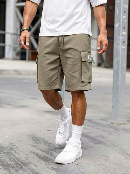 4pcs Set - Men'S Shorts, Casual Loose Shorts, Perfect Choice, Large Pocket Workwear Shorts, Summer Workwear Shorts Men'S Five Quarter Pants Ins Trendy Straight Leg Casual Five Quarter Shorts Couple Basketball Pants