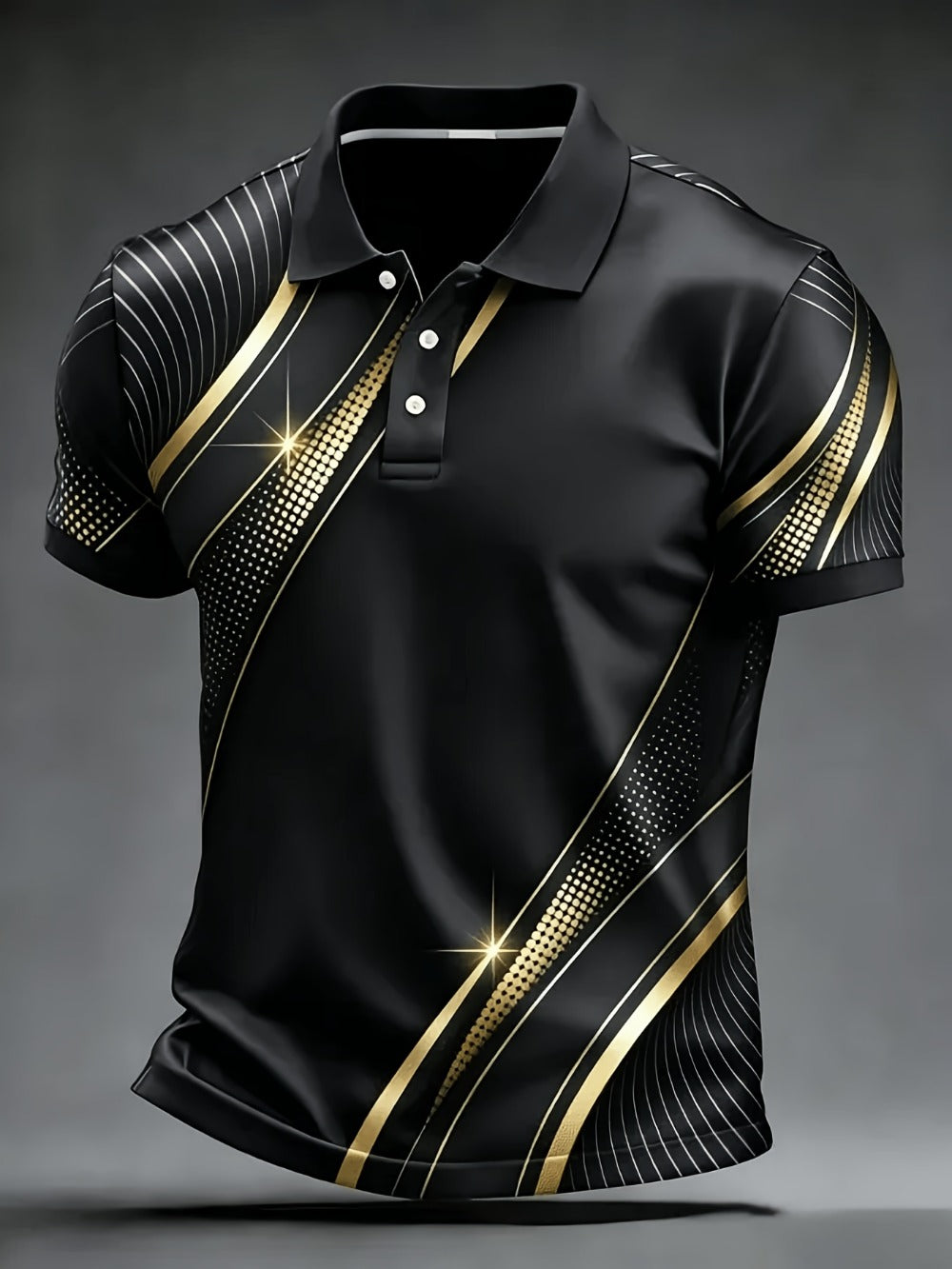 Men's Graphic Print Shirt - Collared Short Sleeve 605541