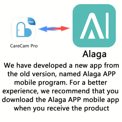 Alaga 2K Monitor with Camera And Audio - Indoor Security Camera, AI Motion Detection, 2.4G/5G Wifi, Night Vision, 2-Way Talk, Cloud/Sd Storage
