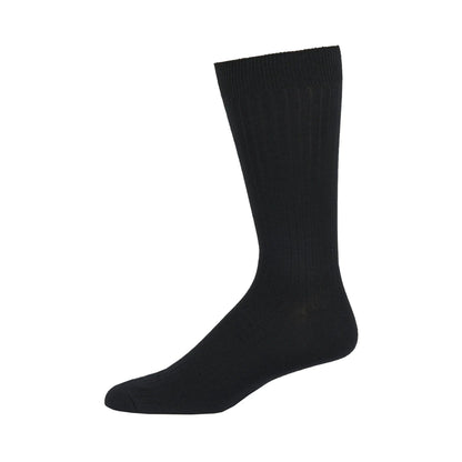 6 PAIRS MEN'S DRESS SOCKS IN BLACK