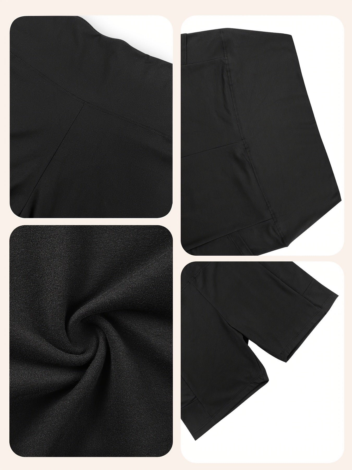 1pc Women's High-Waisted Yoga Shorts with Tummy Control & Pockets - Breathable Workout Gym Shorts, Tight-Fitting Low-Rise Athletic Pants for Summer, Gymnastics, Training (Black/Grey/Navy/Pink/ Brown) - Non-See-Through Quick-Dry