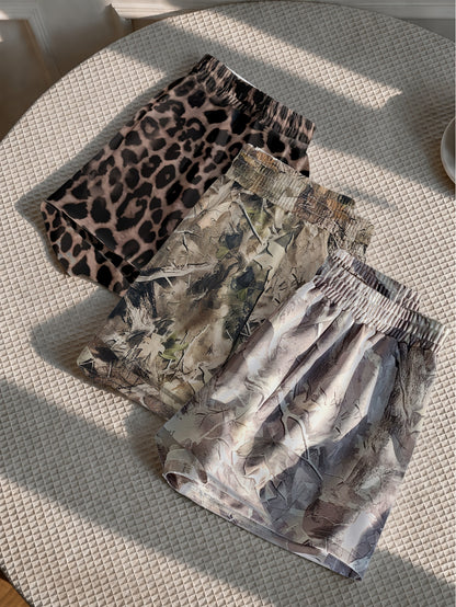 3pcs Women's Camo Print Shorts - Short Length Athletic Running Shorts with Camouflage, Beltless & Machine Washable Fabric Suitable for Gym, Outdoor, Casual Attire, Casual Shorts Pack