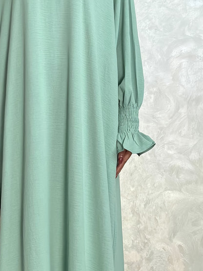 Soft Crepe Material with Pocket Mulim Lady Abaya Prayer Abaya