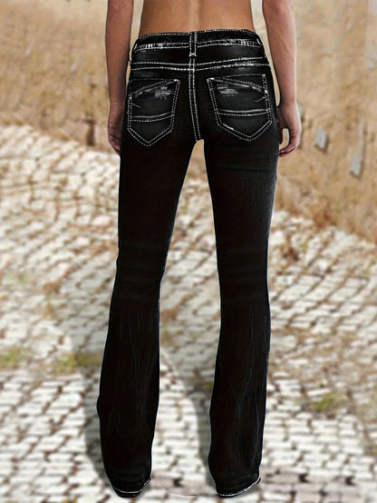 Non-stretch Multi-pocket Design, Classic Zipper Button, Fashionable Casual Versatile Jeans