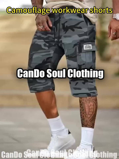 3pcs Set, Men's Fashionable and High-end Versatile Shorts, Loose Camouflage Seven Quarter Shorts, This Shorts Is the Perfect Choice as a Gift
