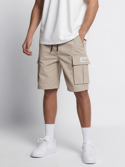 3-Pack Men'S Cargo Shorts, Solid Color Camouflage Series, Casual Athletic Shorts - Multi-Pocket Ripstop, Adjustable Waist (Black, Gray, Khaki) - Outdoor & Travel