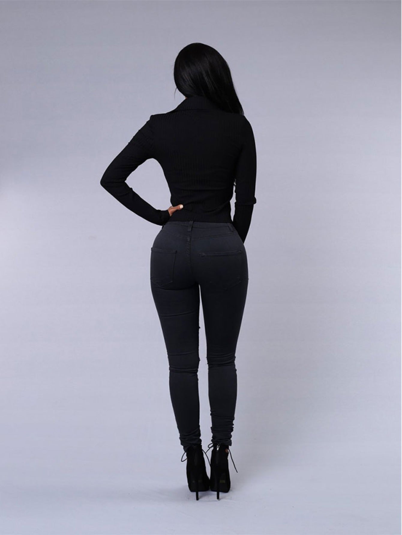 2025Women's Ripped Skinny Jeans, High Waist Stretch Denim Pants - Slim Fit Casual Style for Casual Attire Elegant,, Sexy