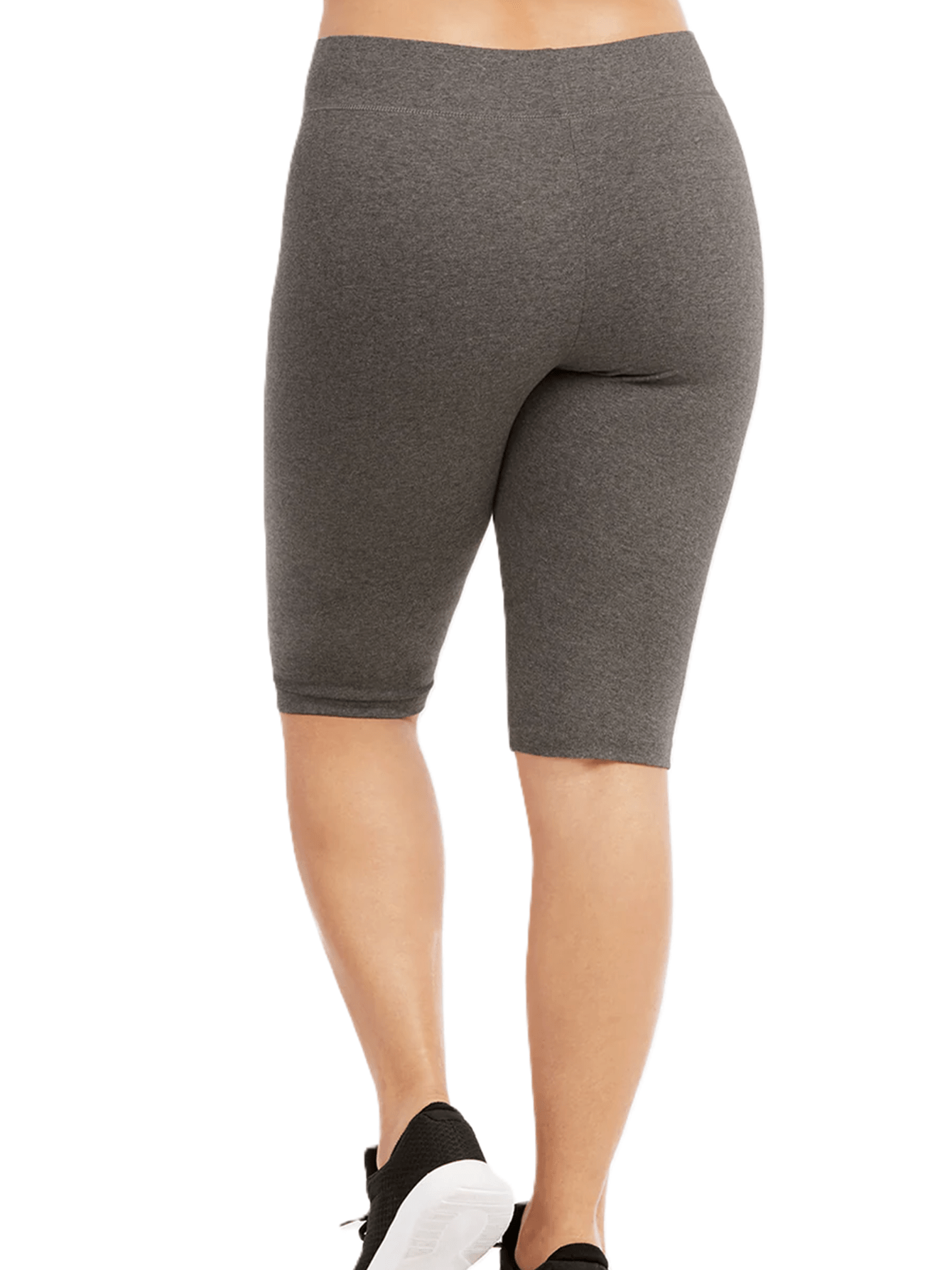 LADIES PLUS SIZE COTTON LEGGING SHORTS 21 INCH OUTSEAM, KNEE LENGTH