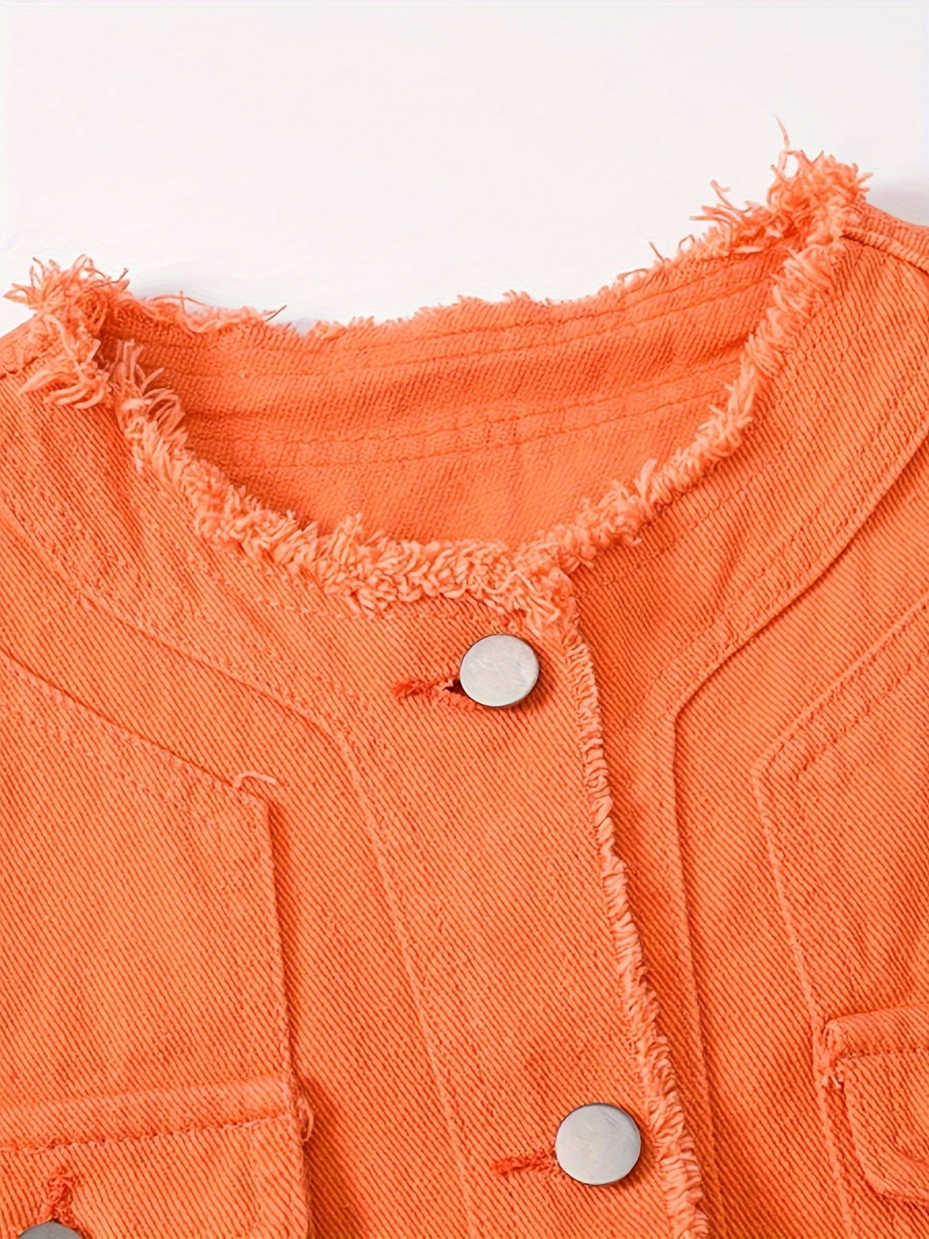 Women's Candy Color Sleeveless Denim Vest Button Jean Waistcoat Collarless Jacket Tassel Design Vest for Women