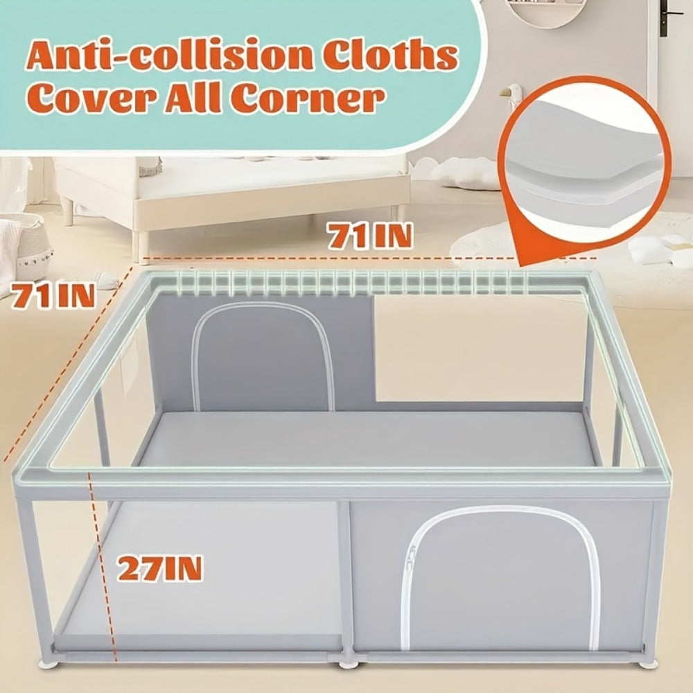 Baby Playpen - Breathable Soft Large Playard