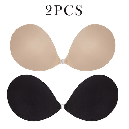 Sticky Bra Adhesive Bra, Strapless, Backless Reusable, Sticky Push-Up Bra & Nipple Pasties, Women'S Lingerie & Underwear, 2pcs