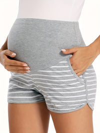 Heather Grey White Stripe