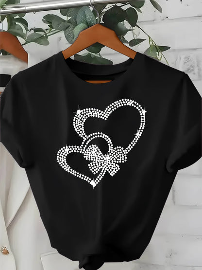 Stylish Women'S Tee - Cozy And Laid-Back, Featuring a Round Neckline, Perfect for Any Season, Chic Casual Top, Available for Local Delivery, Summer Shirt, a Must-Have for Elegant Summer Gatherings
