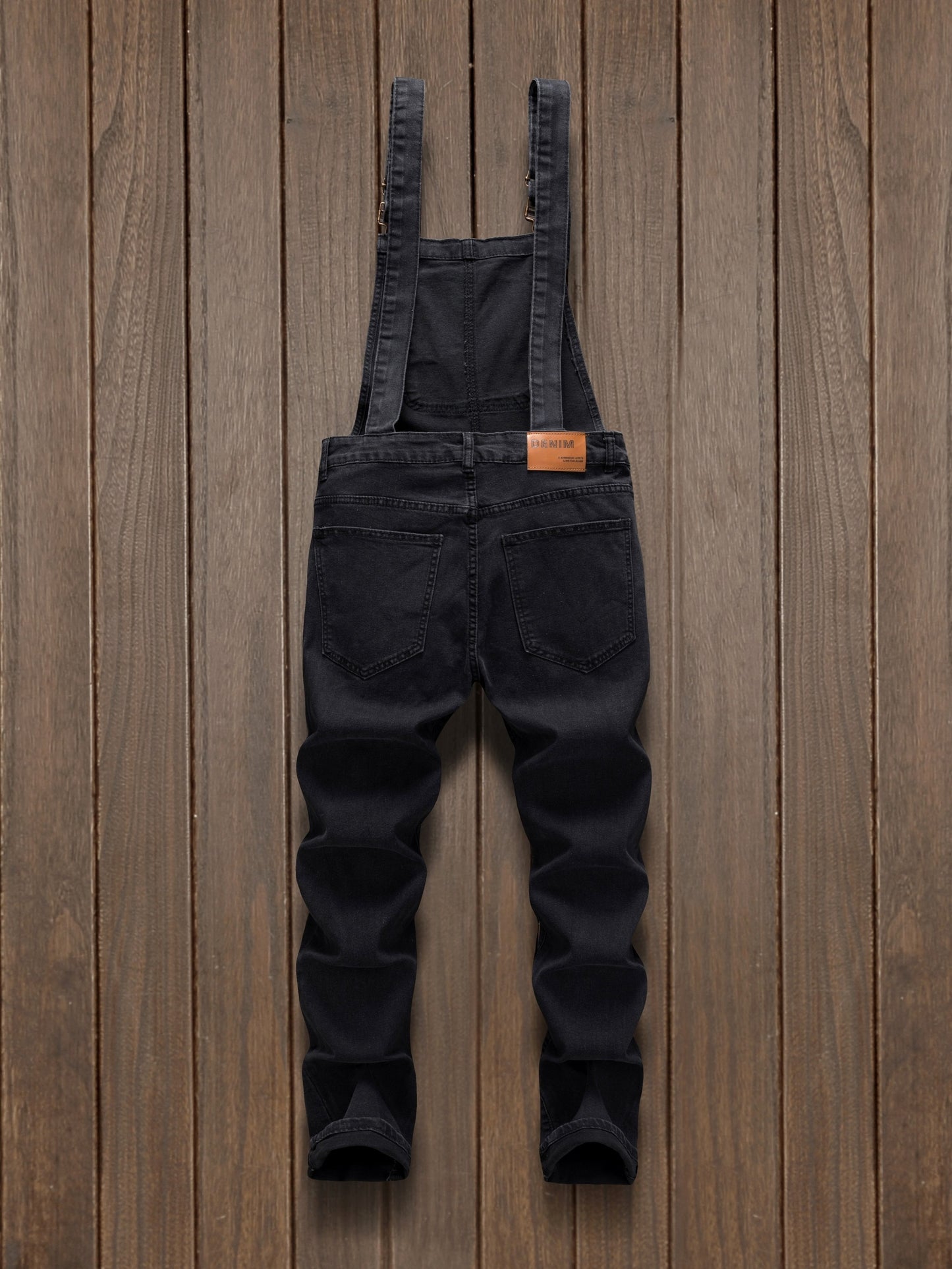 Stylish And Modern Men'S Denim Overalls with Multiple Pockets, And Distressed for Work