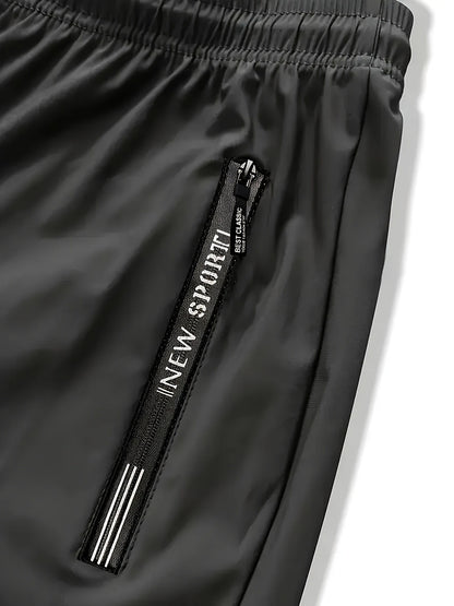 Summer Men'S 3pcs Multi-color Pants, Lightweight, Stretchy, Quick-drying Design, Suitable For Running, Rock Climbing, And Outdoor Activities, Cool, Breathable, Sporty, And Fashionable Style.