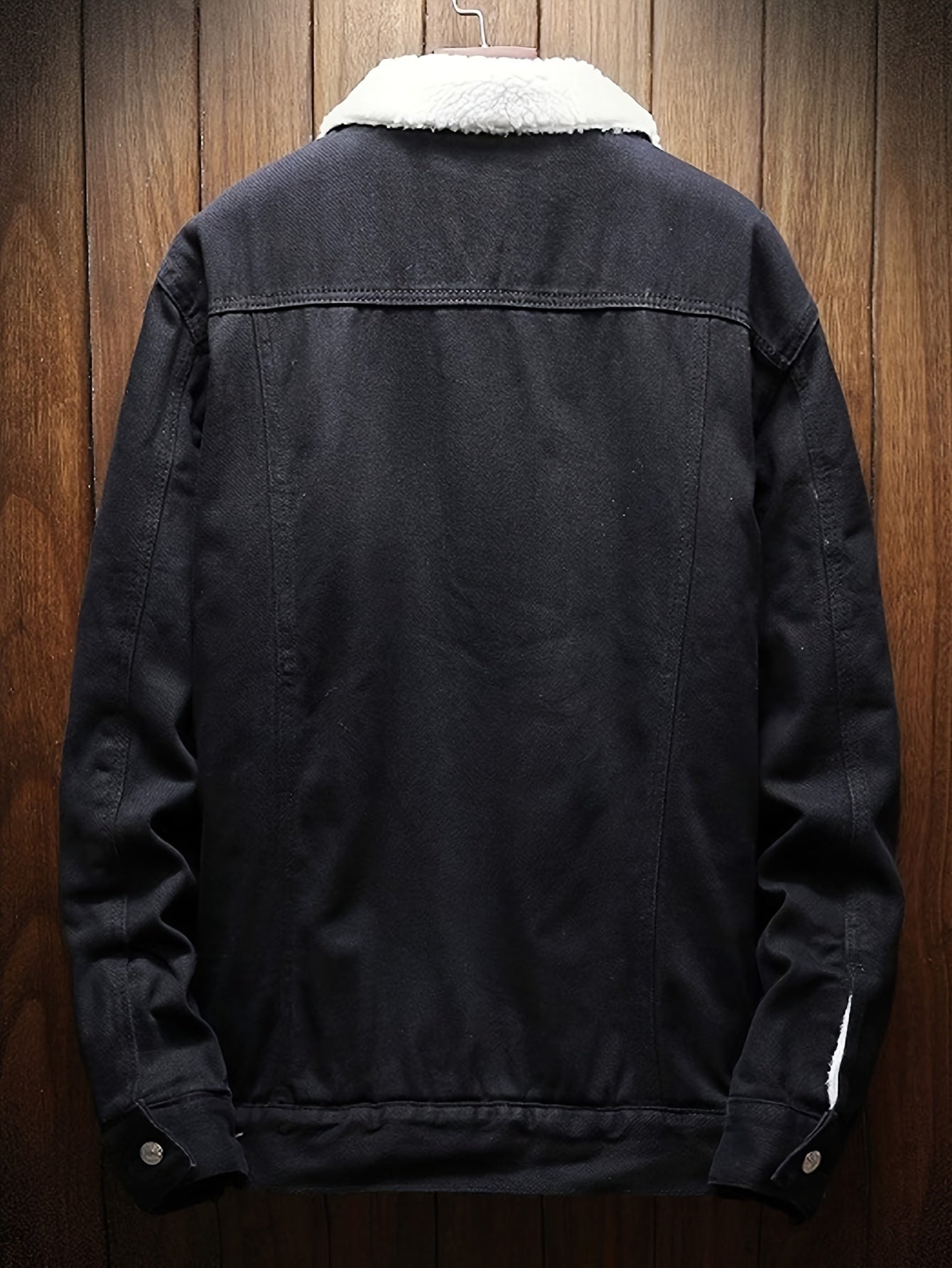 Men's Sherpa Fleece Lined Denim Jacket - Warm Winter Trucker Jacket - Cowboy Jean Jacket - Soft Fleece Lining & Durable Denim - For Men - Perfect for Cold Weather & Outdoor Activities - Ideal Gift for Winter Holidays