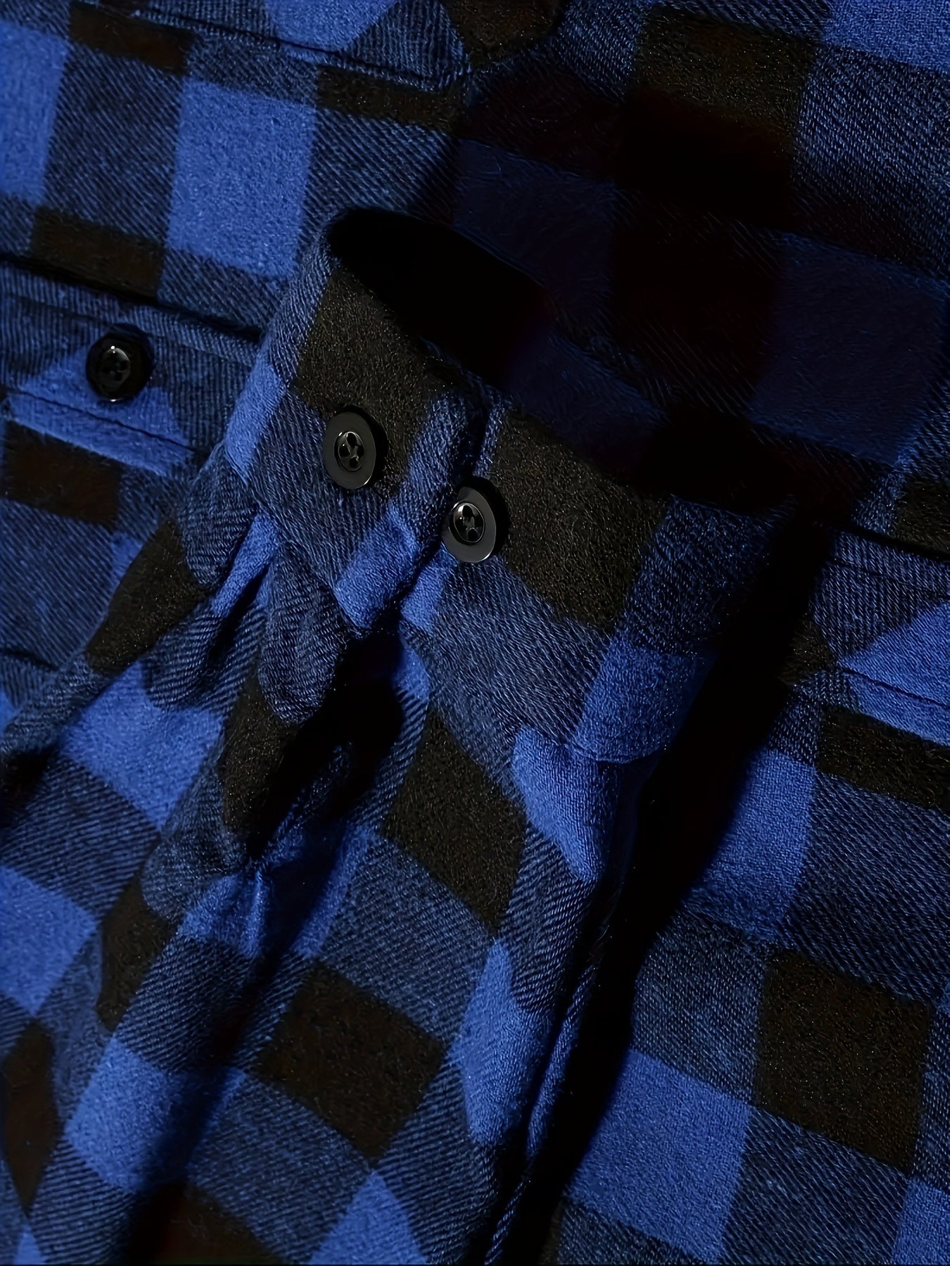 3pcs Set Men'S Hooded Plaid Long-Sleeve Shirt with Buttons, Suitable for Casual Home Wear in Spring And Autumn