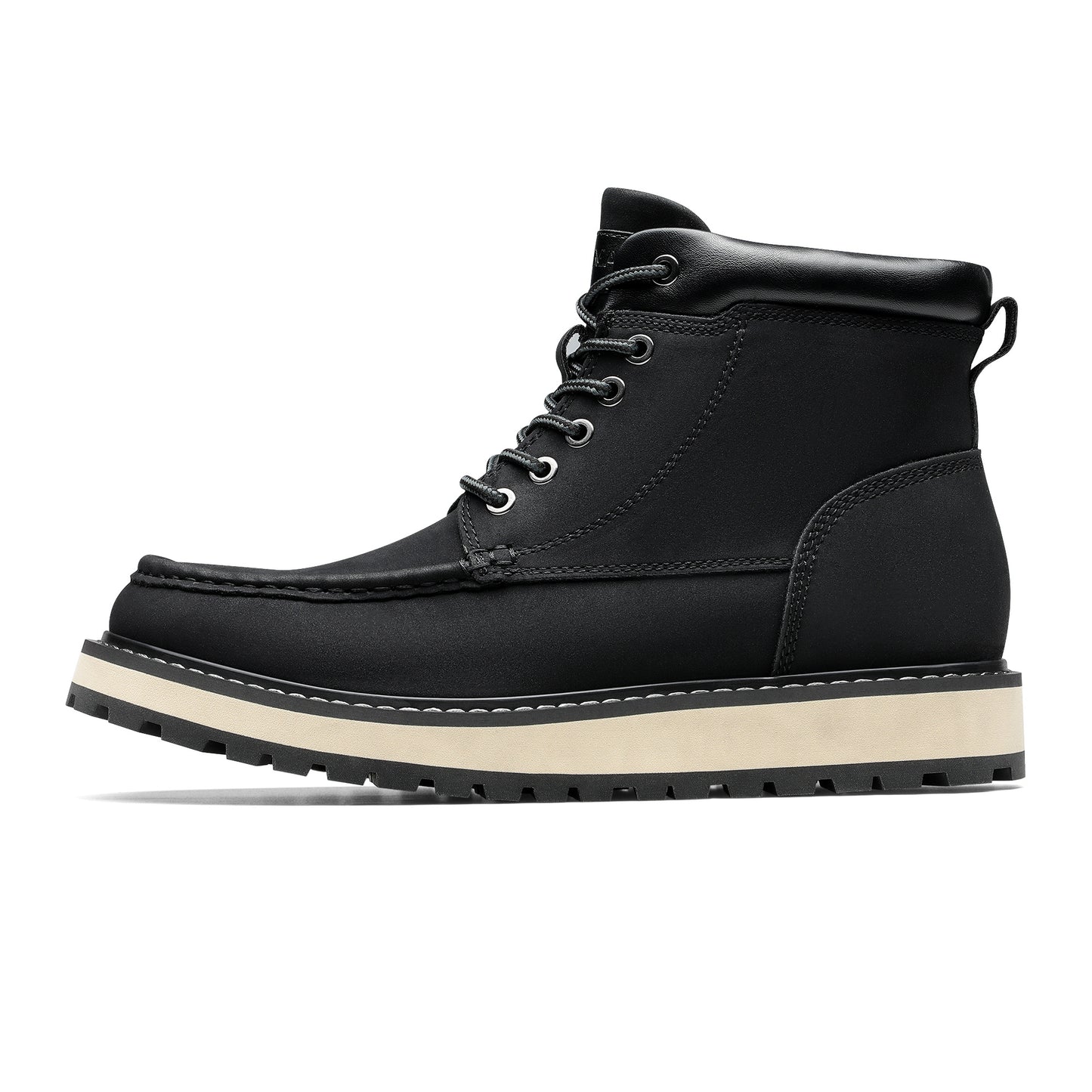 Men's Moc Toe Boot Fashion Comfort Casual Wedge Boots