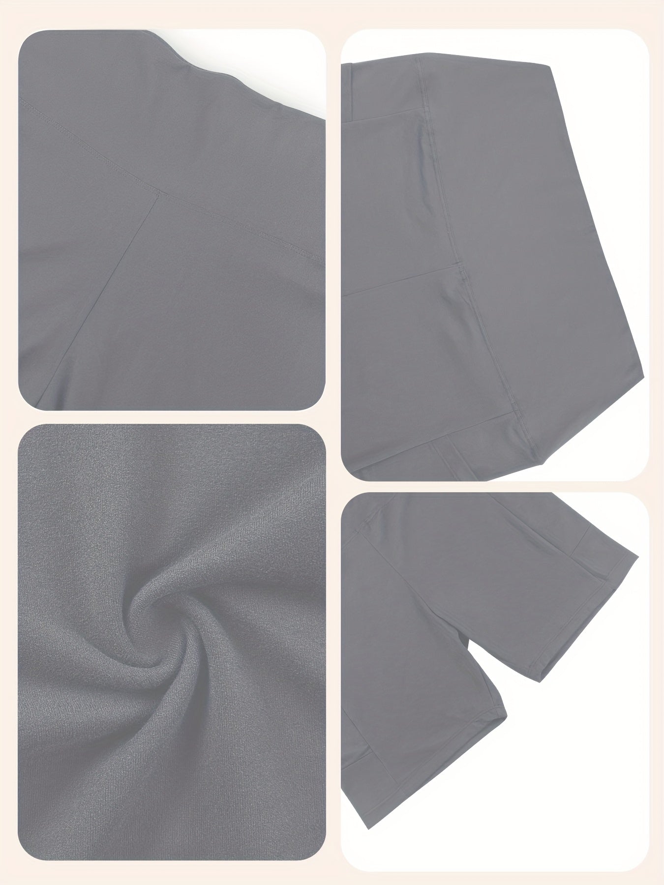 1pc Women's High-Waisted Yoga Shorts with Tummy Control & Pockets - Breathable Workout Gym Shorts, Tight-Fitting Low-Rise Athletic Pants for Summer, Gymnastics, Training (Black/Grey/Navy/Pink/ Brown) - Non-See-Through Quick-Dry